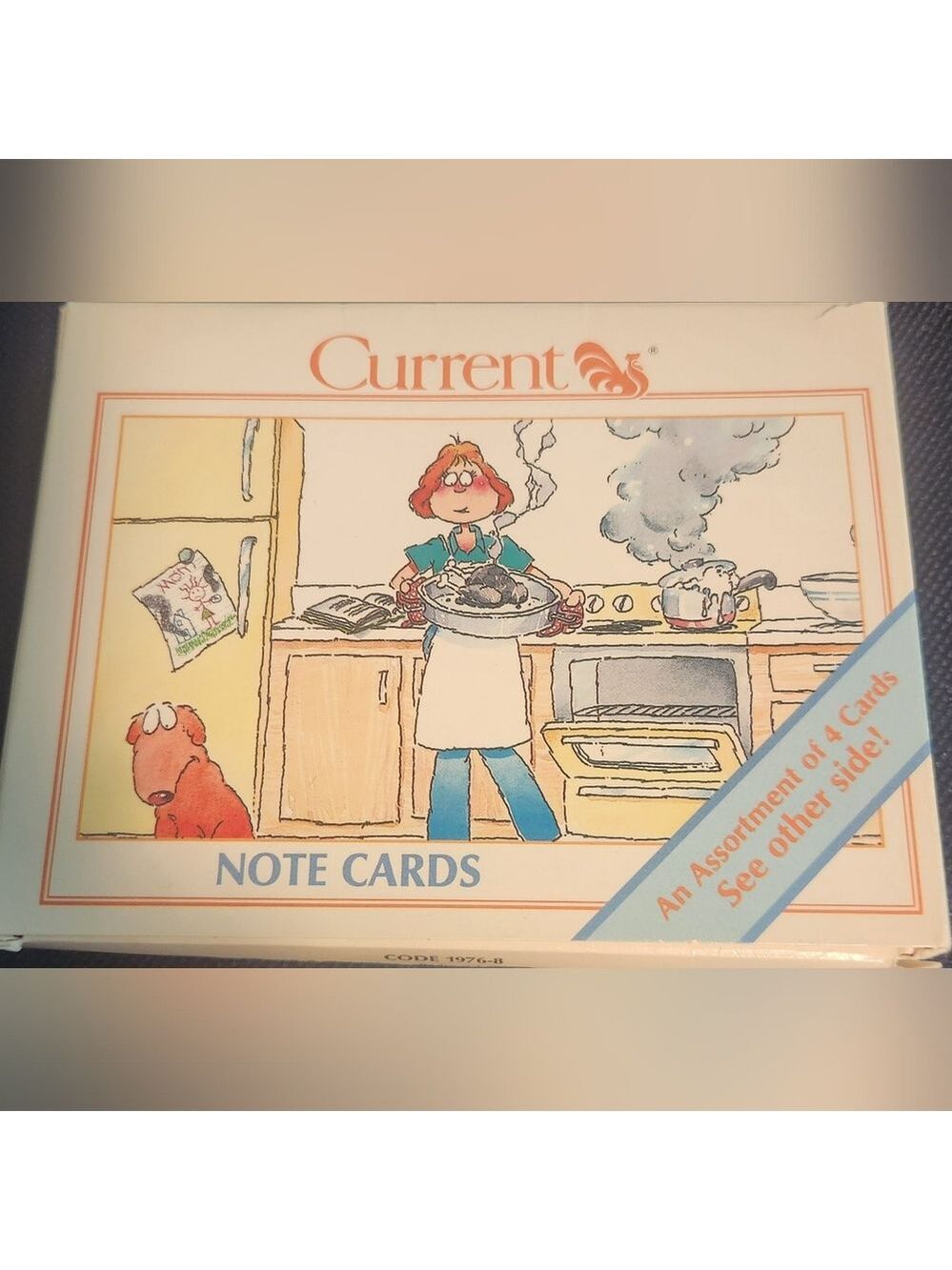 NOS Cute "Busy Women" assortment of 12 Note Cards and in original box.